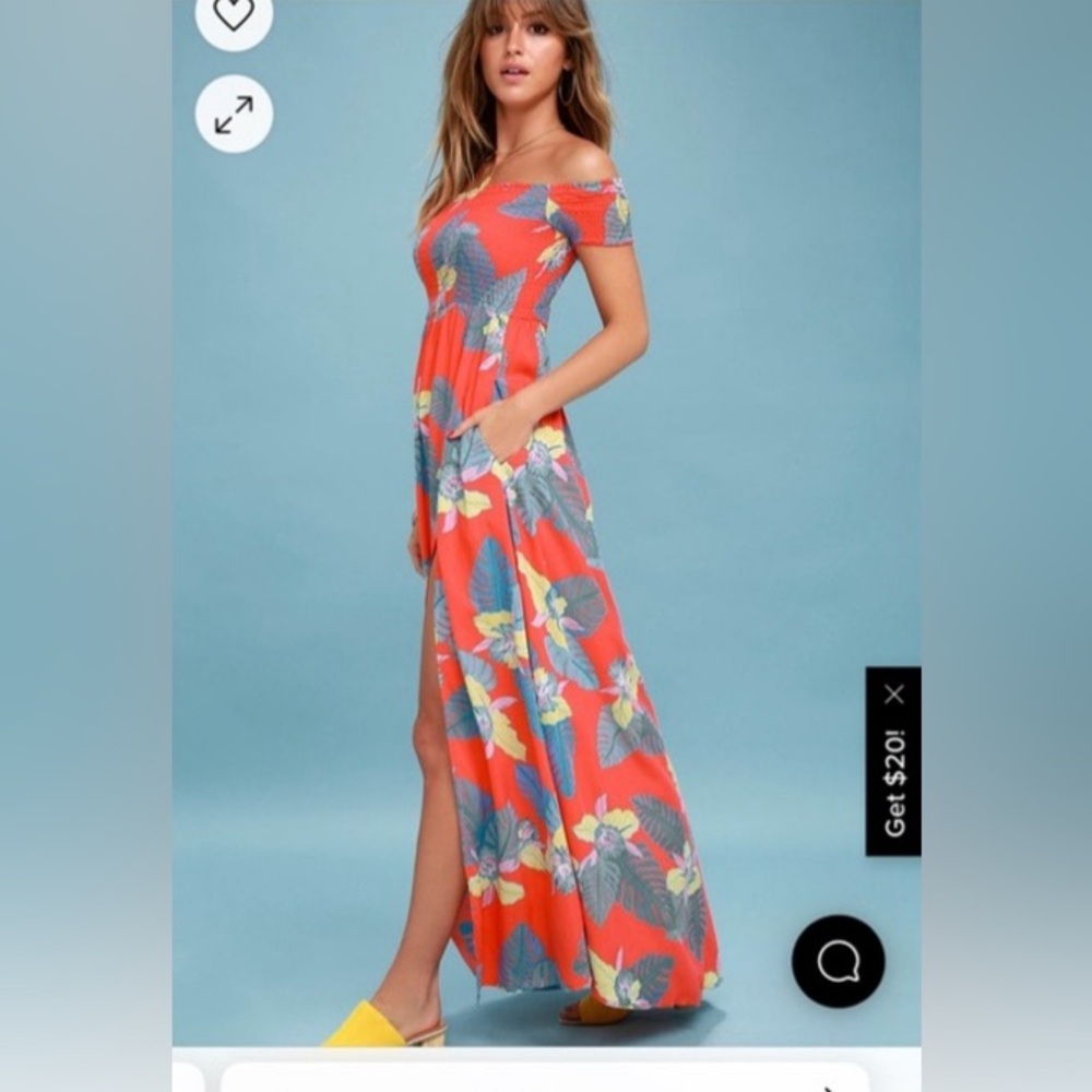Floral Maxi Dress with Slit